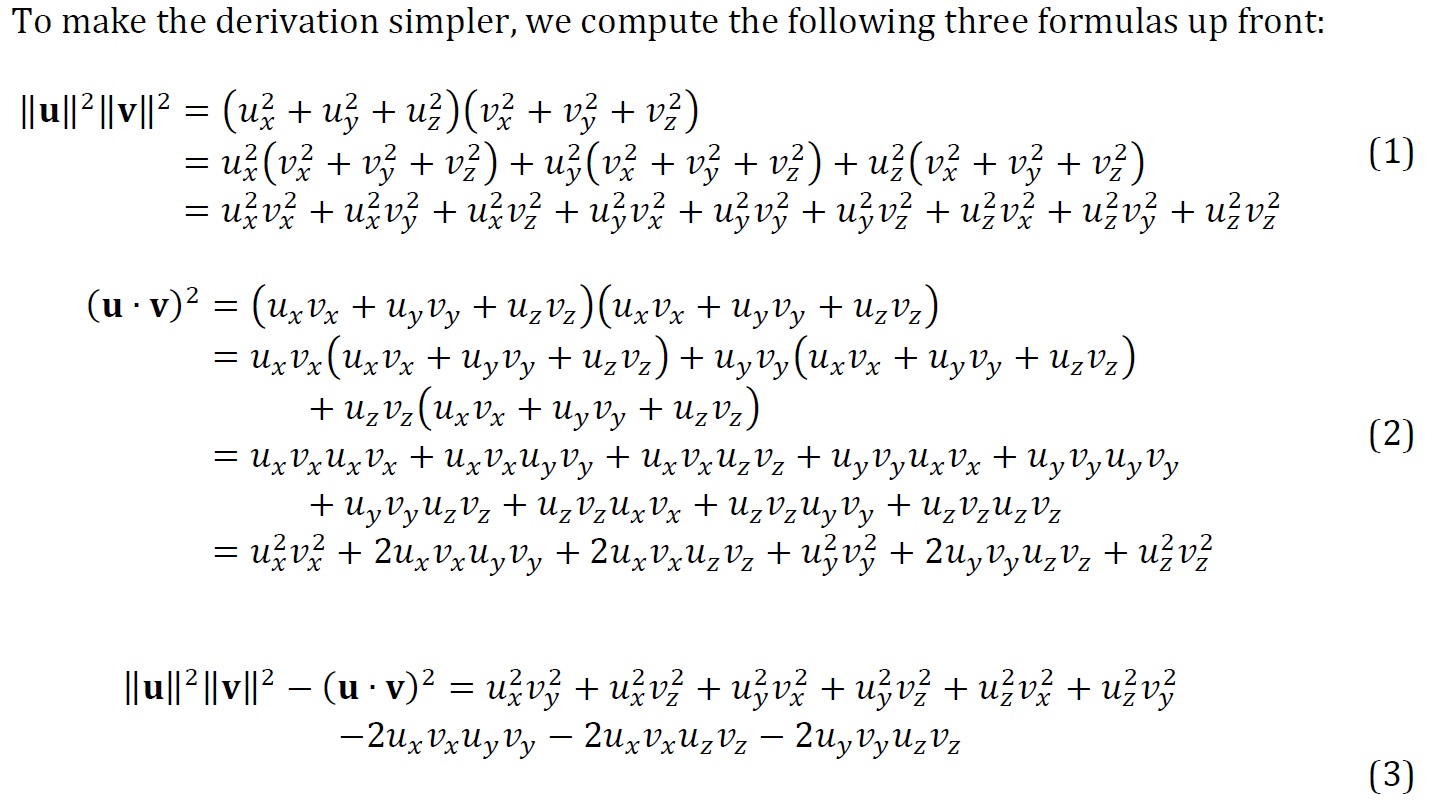 Understanding U X V U V Sin X Math And Physics Gamedev Net